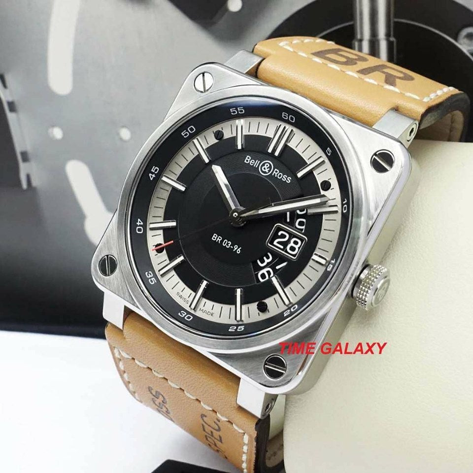 Bell & Ross BR03-96 second hand watch black dial, sapphire glass, water-resistance 100m